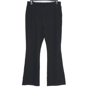 Talbots Pants Flare Ribbed Pull On Business Casual Versatile Stretch Black XL